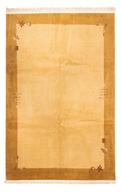 Nepal Teppich 200x296cm - Wollteppich - beige