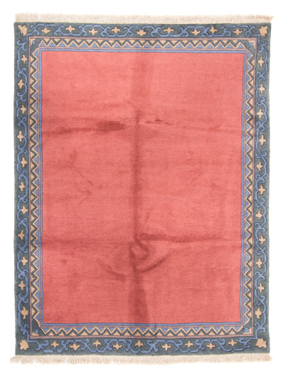 Nepal Teppich 201x251cm - Wollteppich - lachs