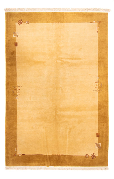 Nepal Teppich 201x296cm - Wollteppich - beige
