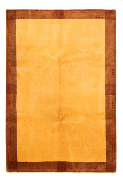 Nepal Teppich 200x300cm - Wollteppich - gold
