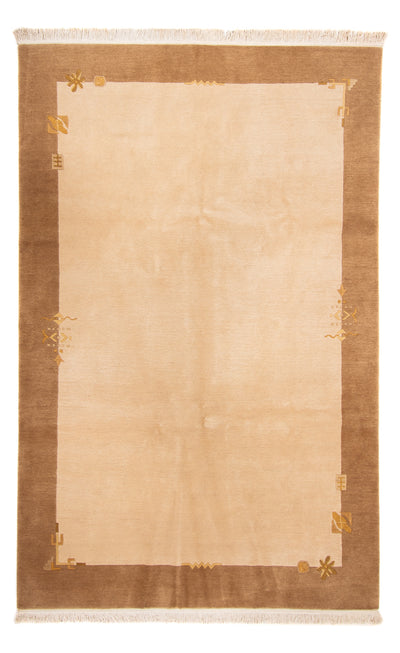 Nepal Teppich 199x295cm - Wollteppich - beige