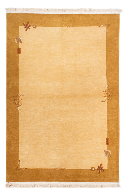 Nepal Teppich 123x180cm - Wollteppich - beige