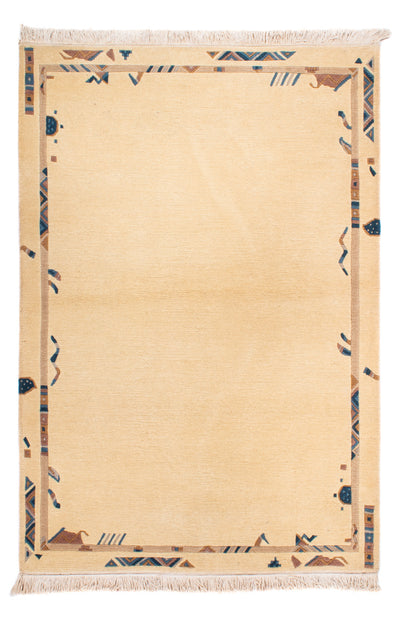 Nepal Teppich 123x183cm - Wollteppich - beige