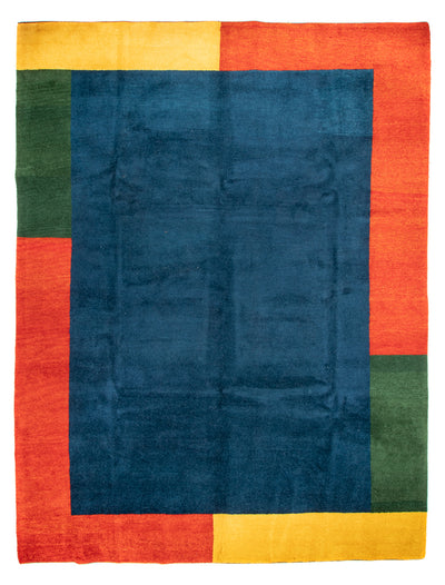 Gabbeh Teppich Indus 297x393cm - Wollteppich - blau