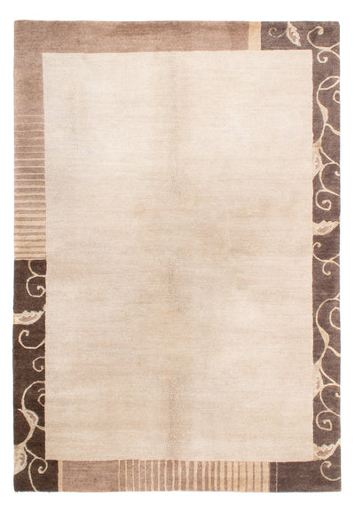 Nepal Teppich 170x242cm - Wollteppich - beige