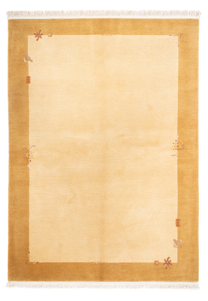 Nepal Teppich 170x241cm - Wollteppich - beige