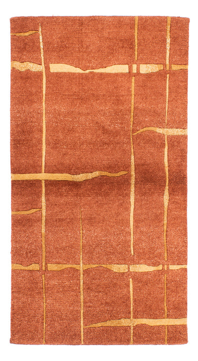 Nepal Teppich 92x162cm - Wollteppich - braun