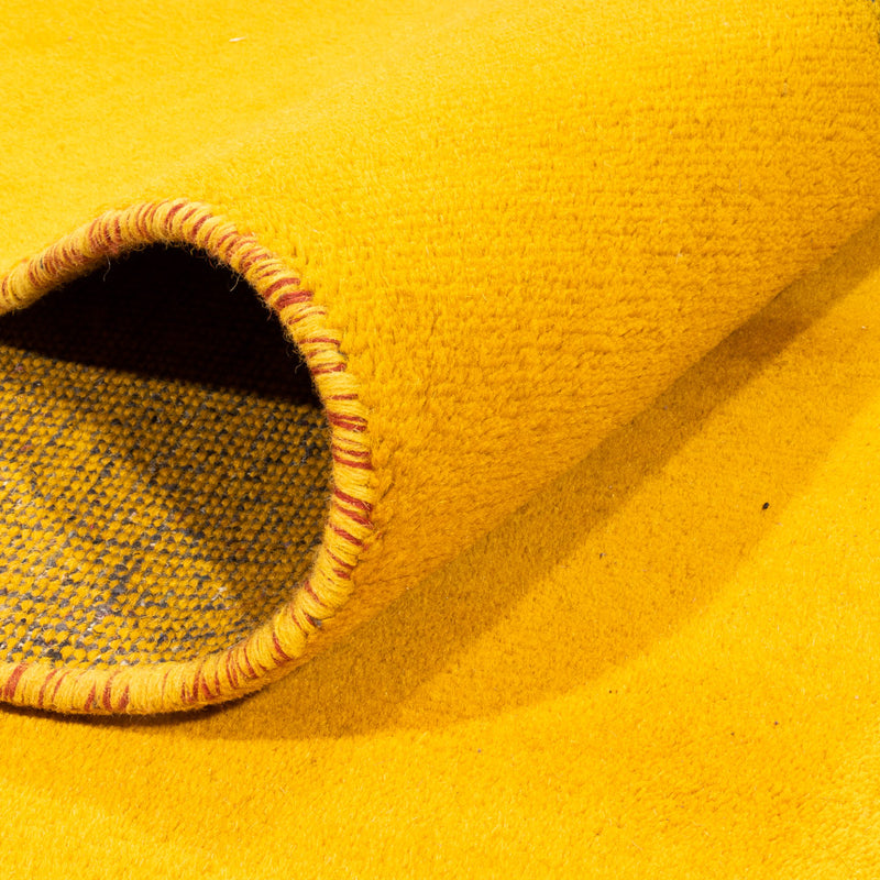 Gabbeh Teppich Indus 299x388cm - Wollteppich - gelb
