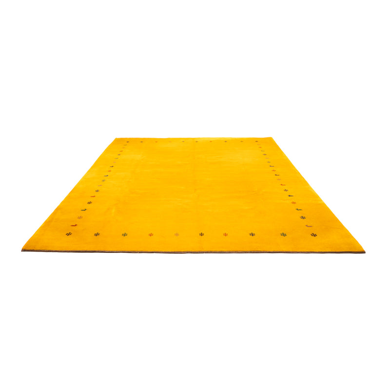 Gabbeh Teppich Indus 299x388cm - Wollteppich - gelb