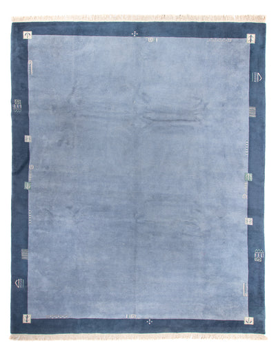 Nepal Teppich 300x401cm - Wollteppich - blau