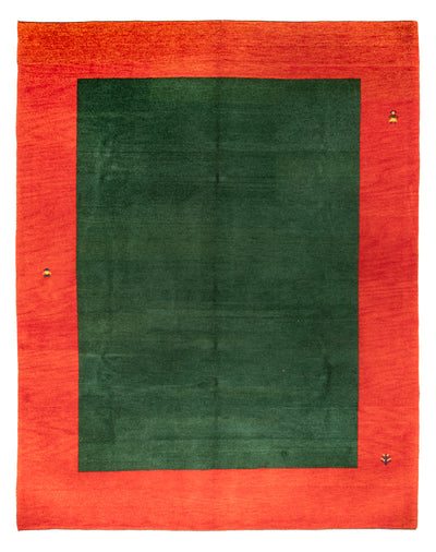 Gabbeh Teppich Indus 310x395cm - Wollteppich - grün