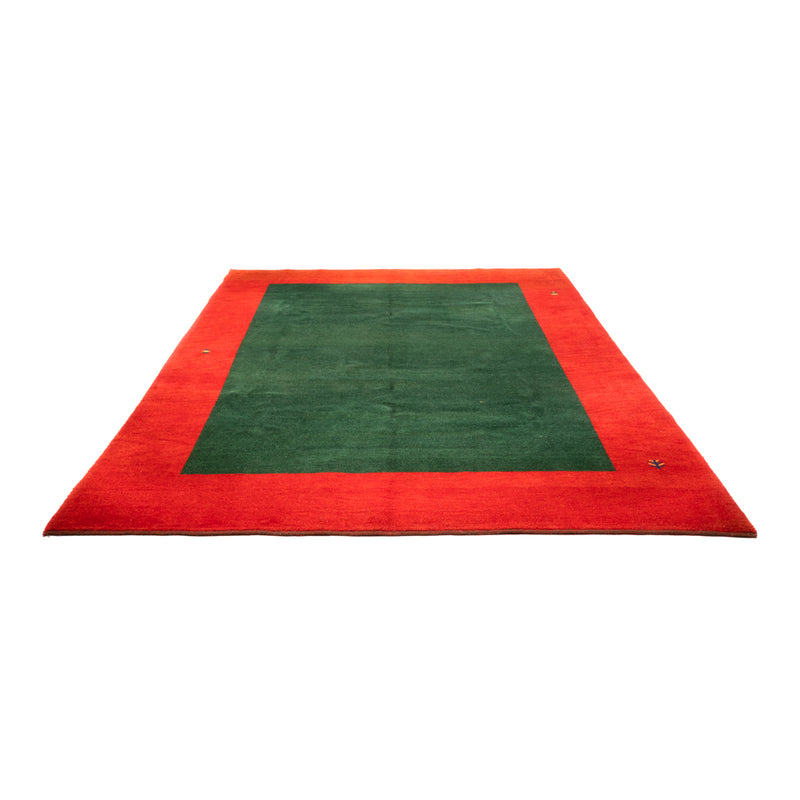Gabbeh Teppich Indus 310x395cm - Wollteppich - grün
