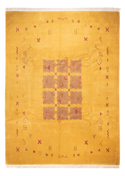 Nepal Teppich 256x357cm - Wollteppich - gold