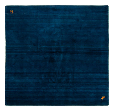 Gabbeh Teppich Indus 246x261cm - Wollteppich - dunkelblau