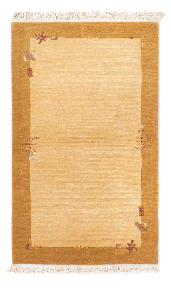 Nepal Teppich 94x162cm - Wollteppich - beige