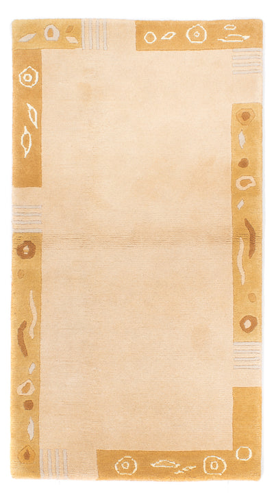 Nepal Teppich 90x160cm - Wollteppich - beige