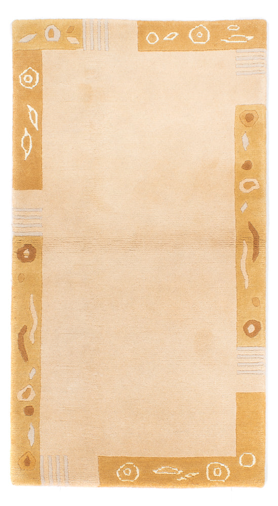 Nepal Teppich 90x160cm - Wollteppich - beige