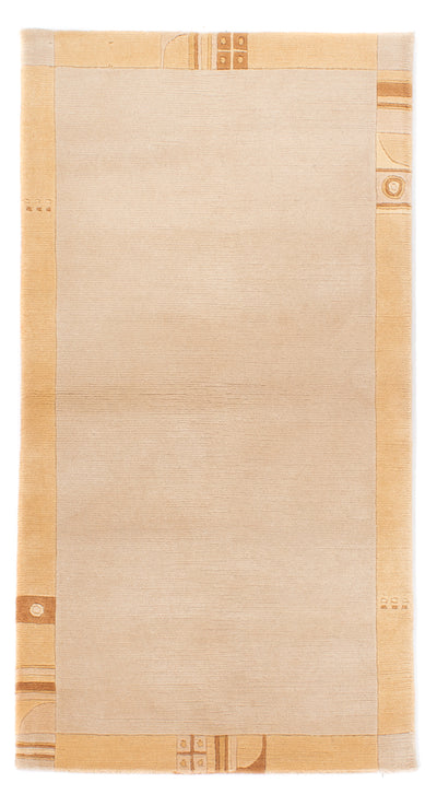 Nepal Teppich 81x152cm - Wollteppich - beige