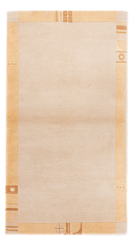 Nepal Teppich 84x153cm - Wollteppich - beige