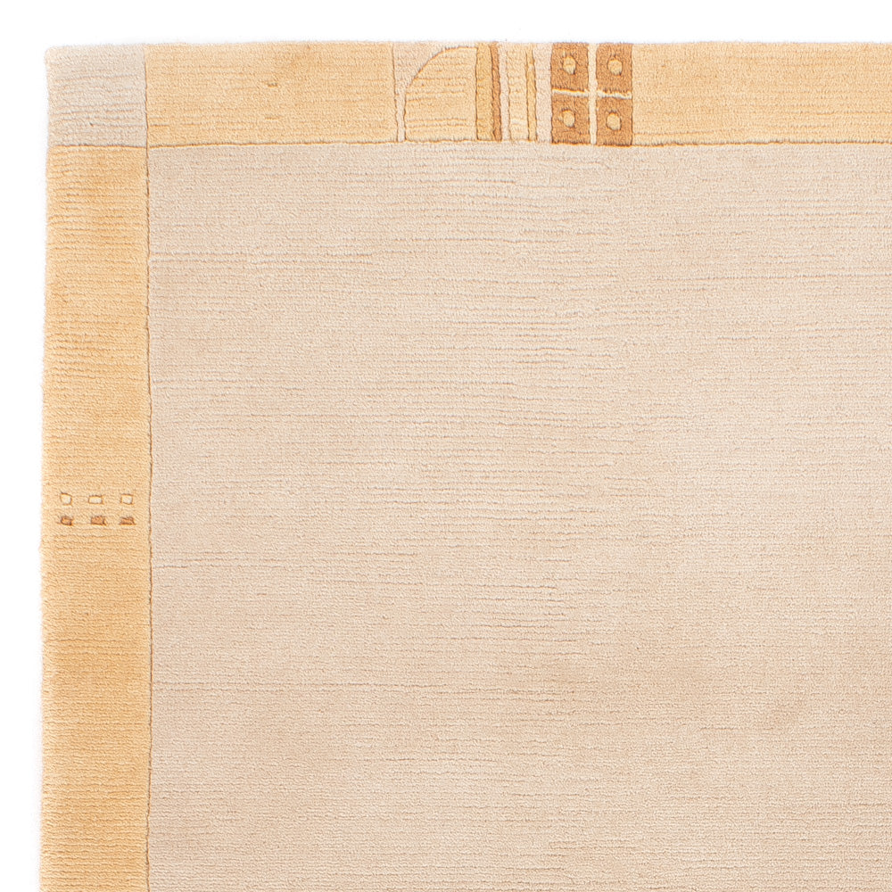 Nepal Teppich 84x153cm - Wollteppich - beige