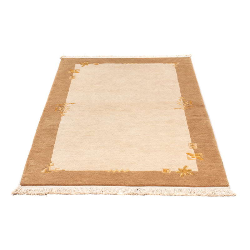 Nepal Teppich 91x157cm - Wollteppich - beige