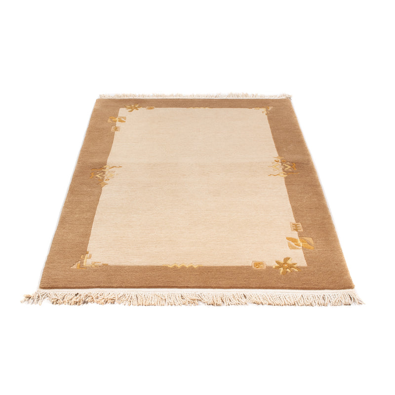 Nepal Teppich 94x162cm - Wollteppich - beige