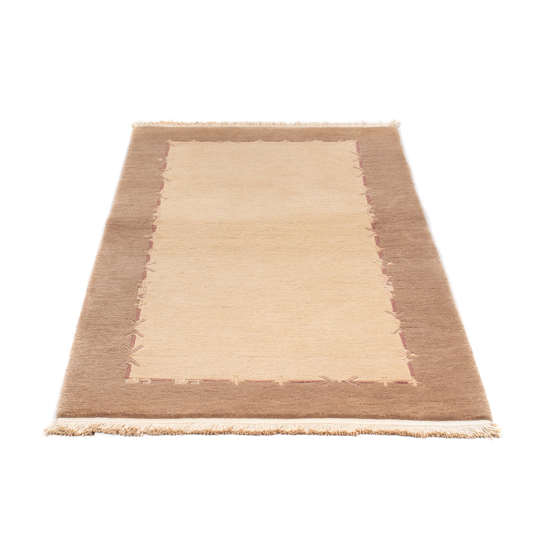 Nepal Teppich 89x175cm - Wollteppich - beige