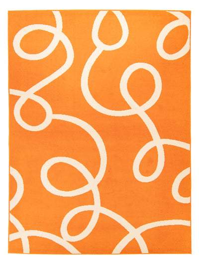 Moderner Teppich 160x230cm - Designerteppich - orange