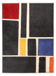Moderner Teppich 160x230cm - Designerteppich - dunkelbeige