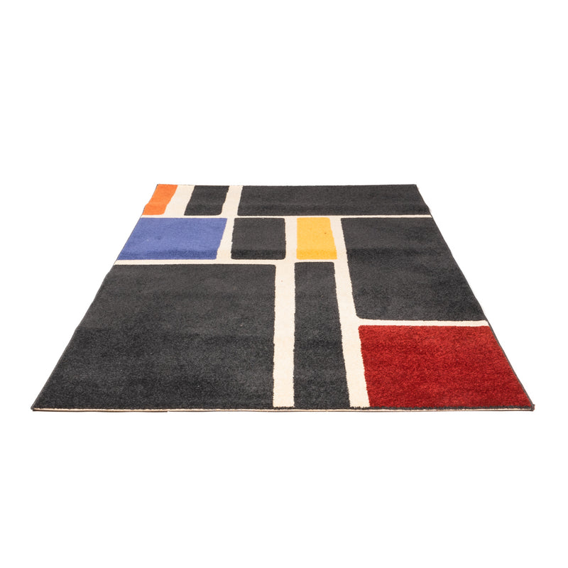 Moderner Teppich 160x230cm - Designerteppich - dunkelbeige