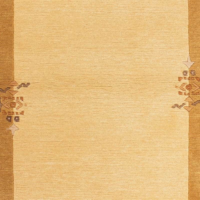 Nepal Teppich 73x144cm - Wollteppich - beige