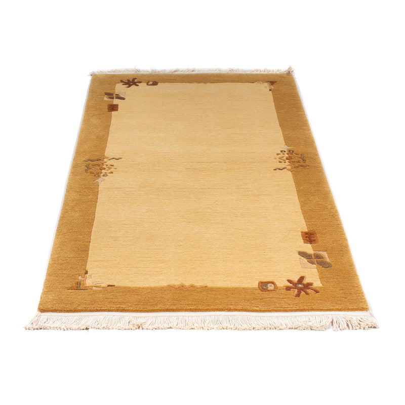 Nepal Teppich 73x144cm - Wollteppich - beige