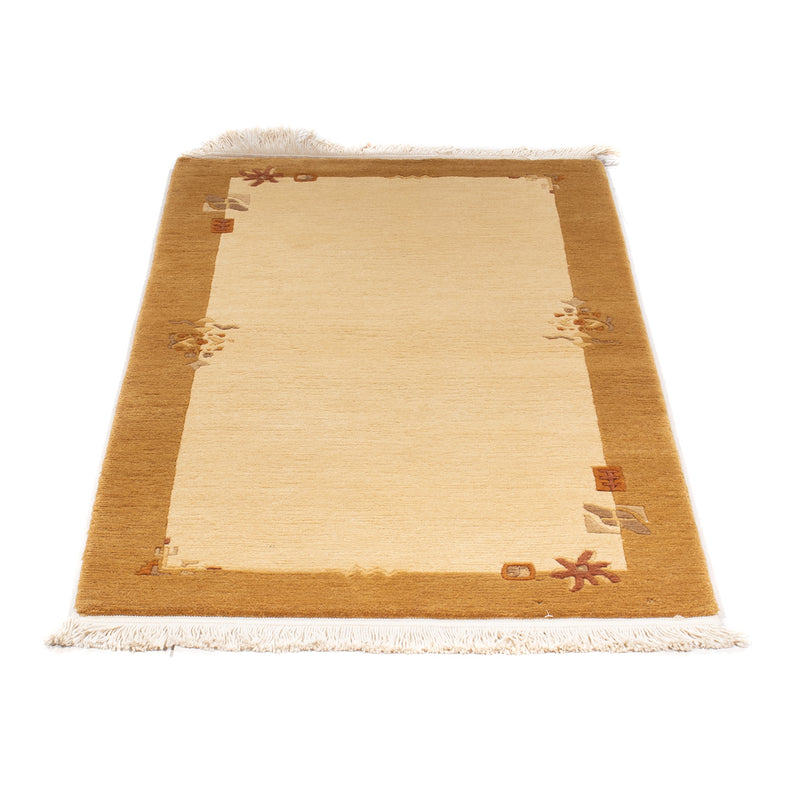 Nepal Teppich 72x141cm - Wollteppich - beige