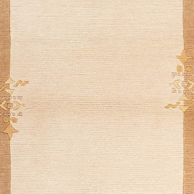 Nepal Teppich 72x141cm - Wollteppich - beige