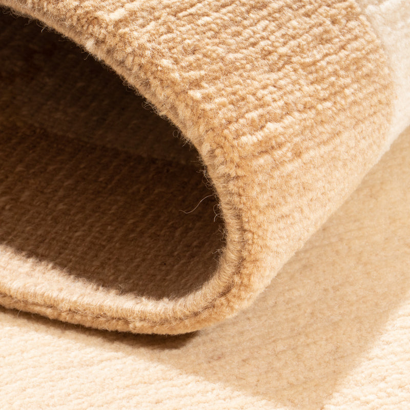 Nepal Teppich 72x141cm - Wollteppich - beige