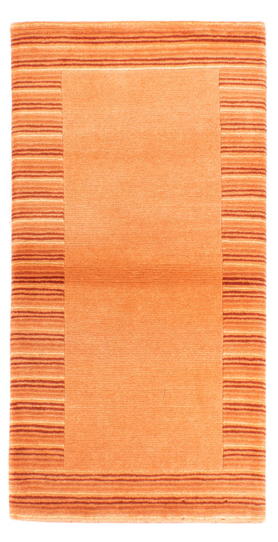 Nepal Teppich 73x143cm - Wollteppich - terrakotta