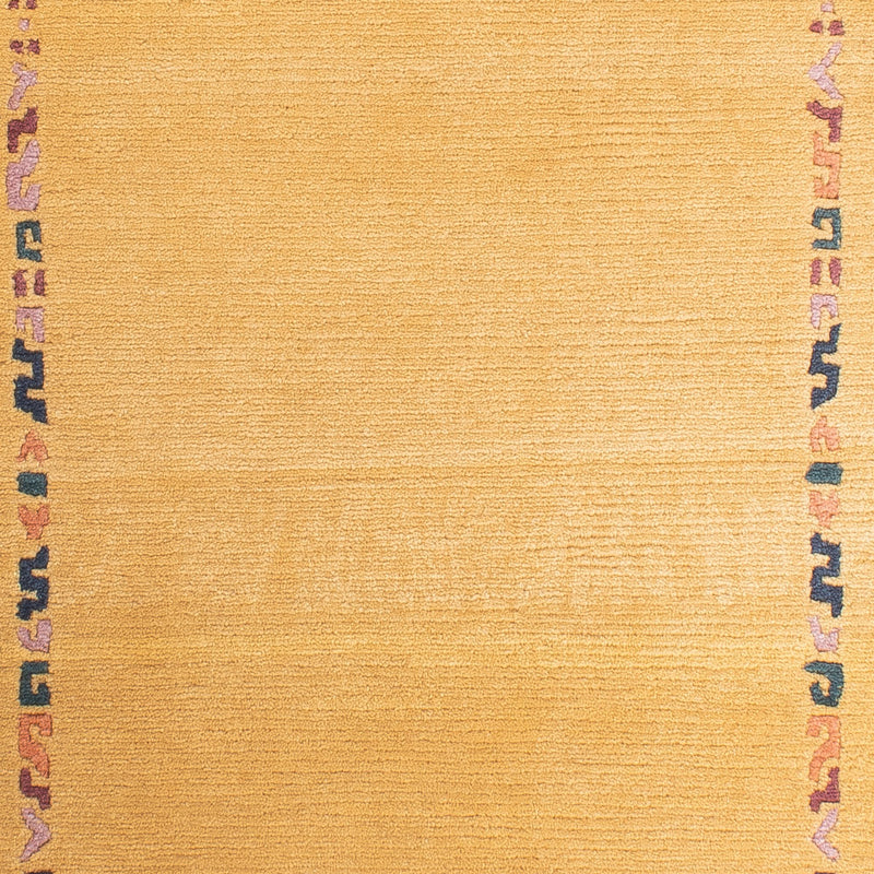 Nepal Teppich 74x140cm - Wollteppich - gold