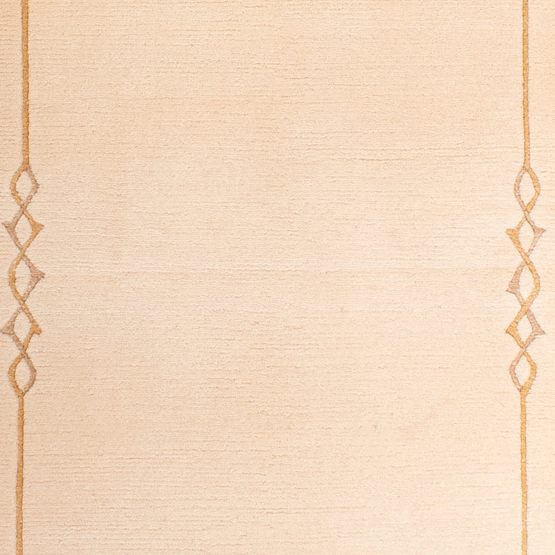 Nepal Teppich 72x141cm - Wollteppich - beige