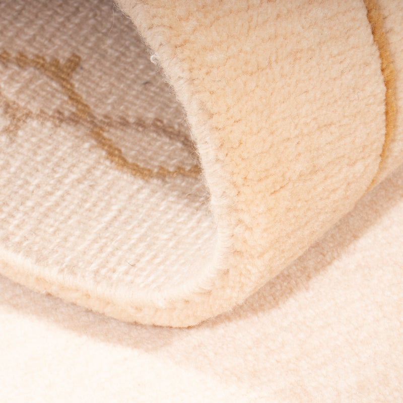 Nepal Teppich 72x141cm - Wollteppich - beige