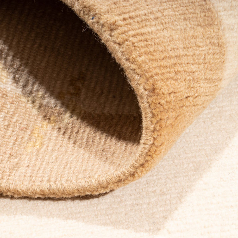 Nepal Teppich 71x137cm - Wollteppich - beige