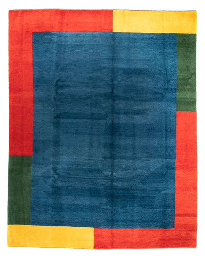 Gabbeh Teppich Indus 298x390cm - Wollteppich - blau