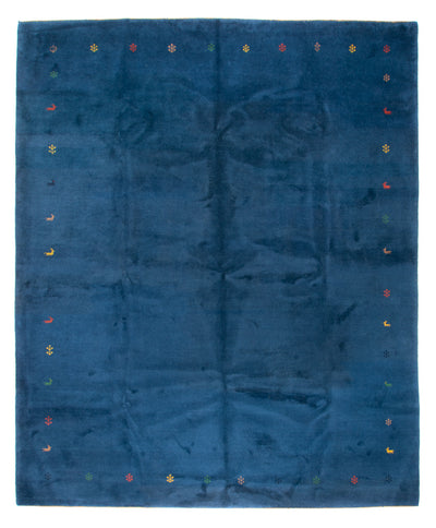 Gabbeh Teppich Indus 309x395cm - Wollteppich - blau
