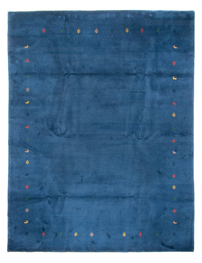 Gabbeh Teppich Indus 297x394cm - Wollteppich - blau