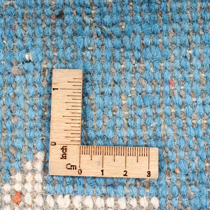Gabbeh Teppich Indus 195x195cm - Wollteppich - blau