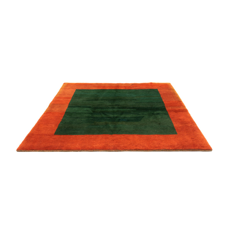 Gabbeh Teppich Indus 196x205cm - Wollteppich - grün