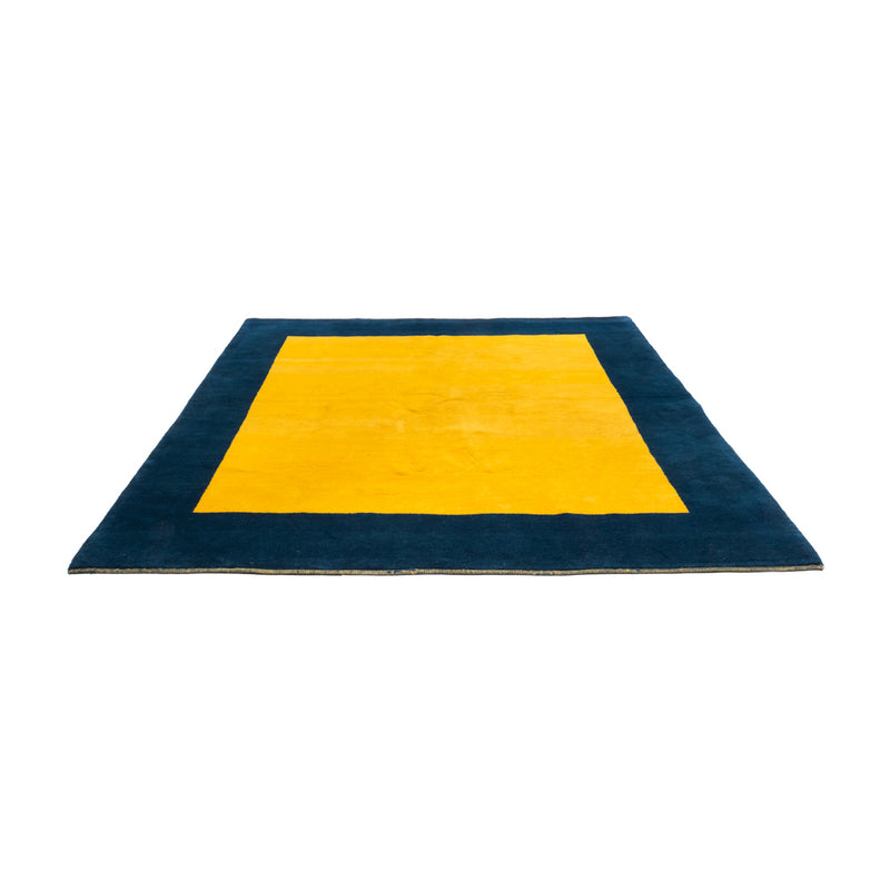 Gabbeh Teppich Indus 247x252cm - Wollteppich - gelb