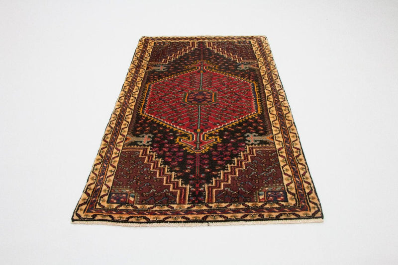 Hamadan Teppich 94x160cm - Perserteppich - blau