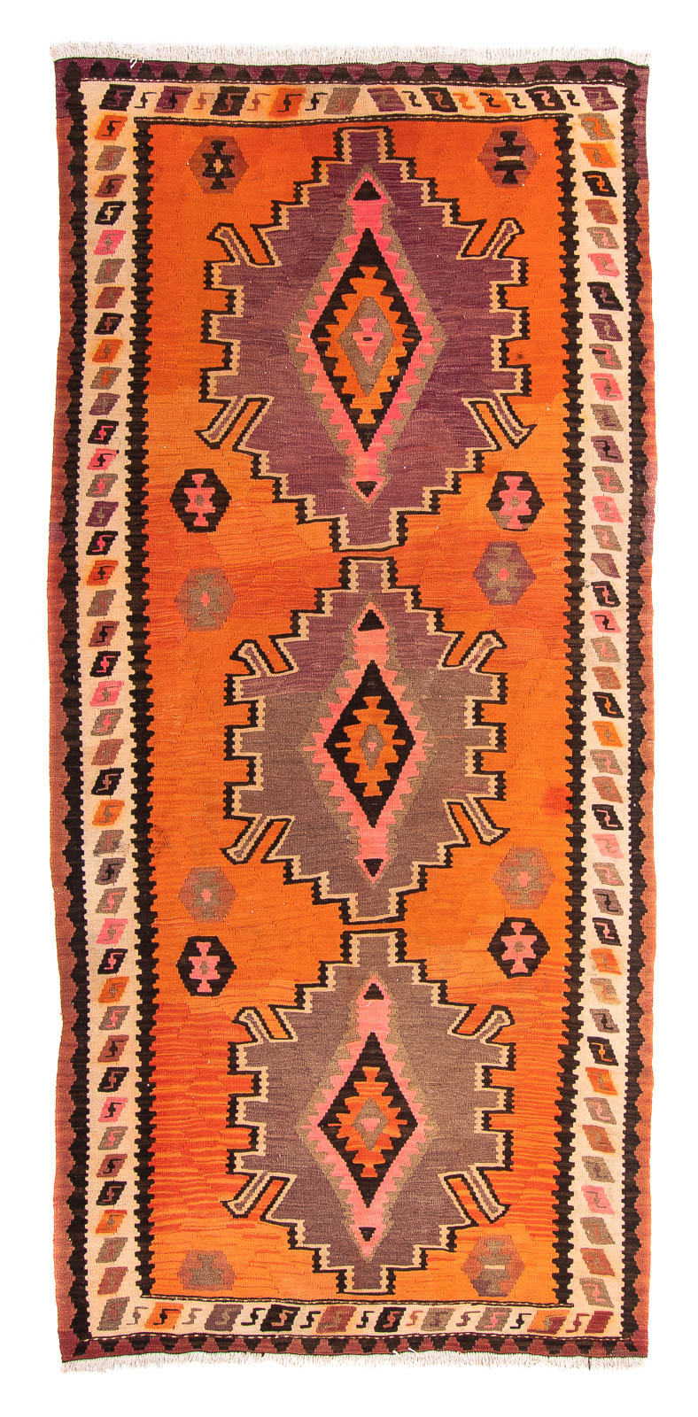 Kelim Teppich Old 135x265cm - mehrfarbig