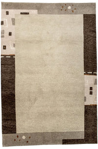 Nepal Teppich 125x180cm - Wollteppich - beige – product image