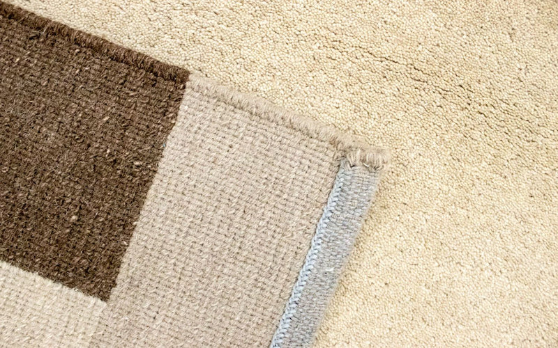 Nepal Teppich 125x180cm - Wollteppich - beige